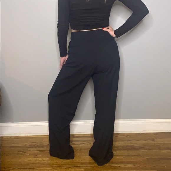 Anthropologie Wide Leg Black Linen Pant - Picture 3 of 8